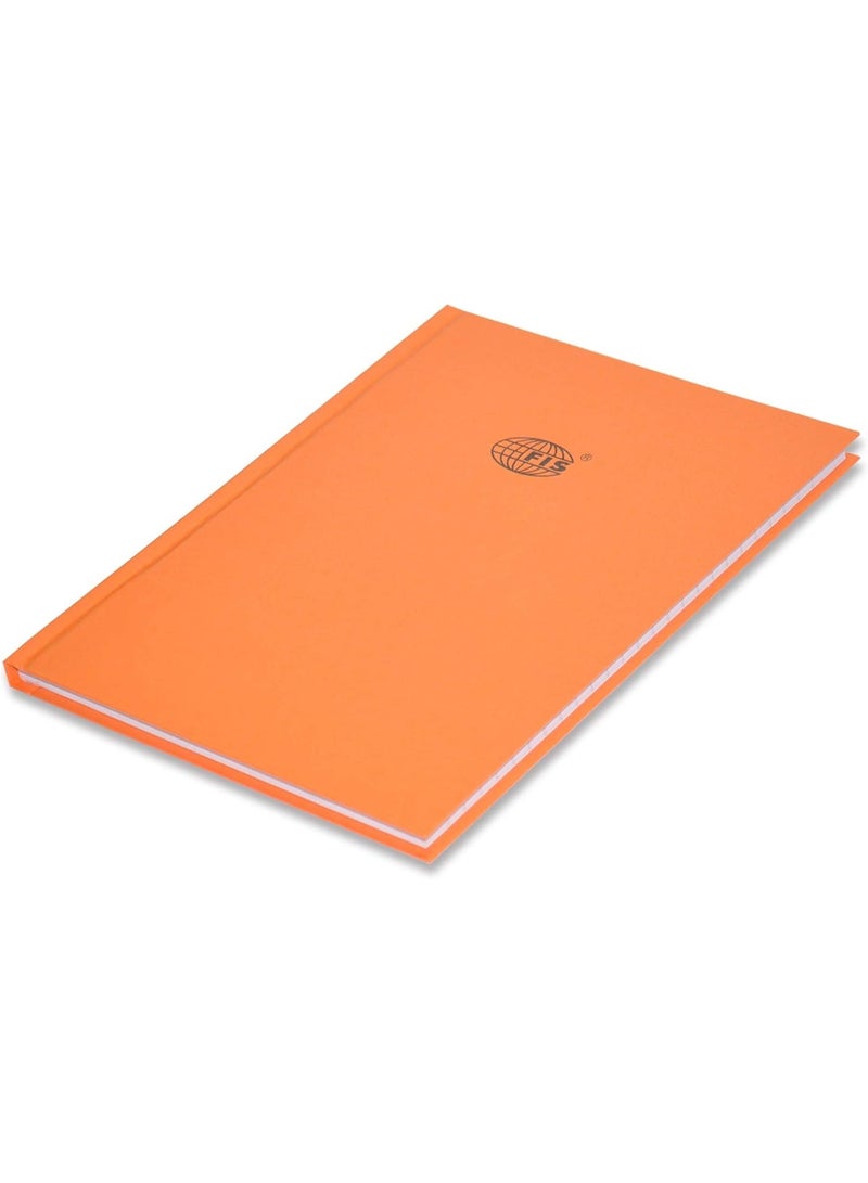 FIS Neon Hard Cover Notebook Single Line 9X7 Inch, 100-Sheets, Saffron 5-Piece - FSNB97N240 - Image 2